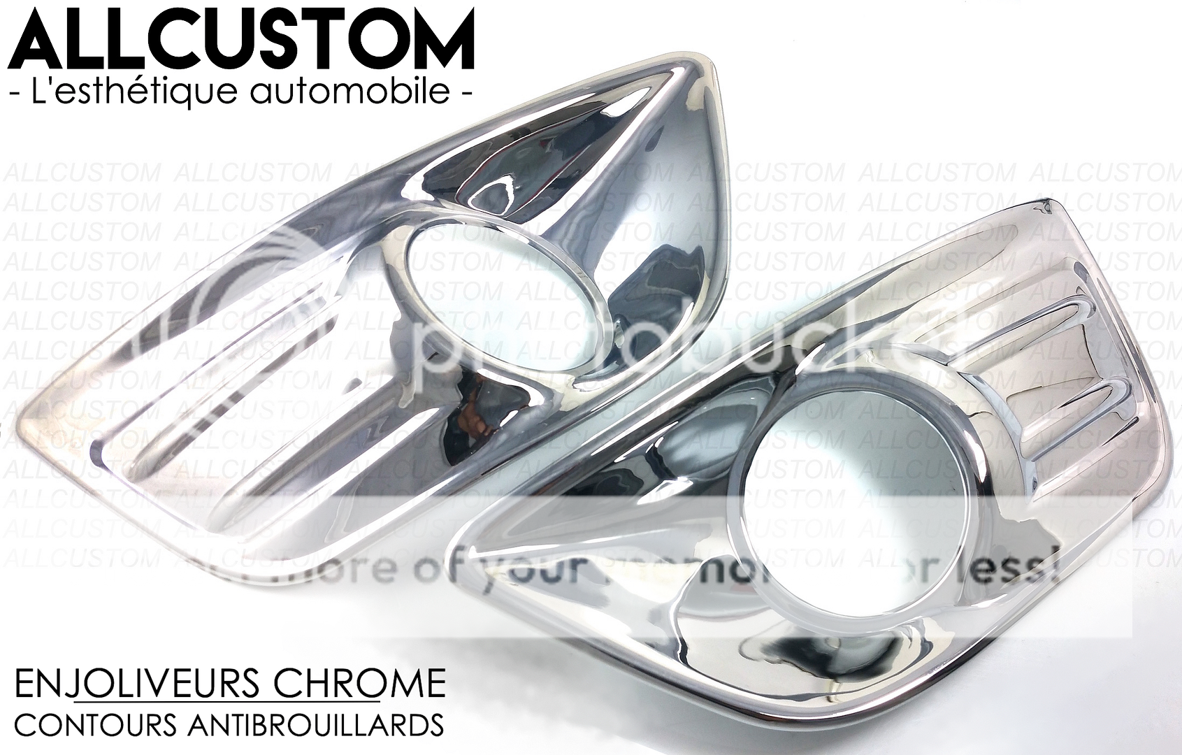 Chrome front fog lights cover caps trim for citroen c4 20072012 hdi